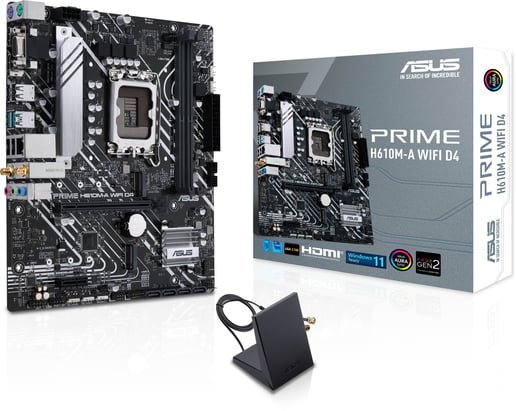 ASUS Prime H610M-A WIFI D4 mATX Motherboard for Intel Socket 1700 CPUs