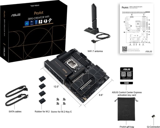 ASUS ProArt Z890-Creator WiFi ATX Motherboard for Intel LGA1851 CPUs