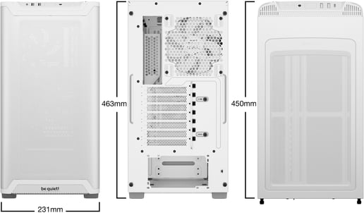 Be Quiet! Pure Base 501 Airflow Window Mid Tower Gaming Case - White 