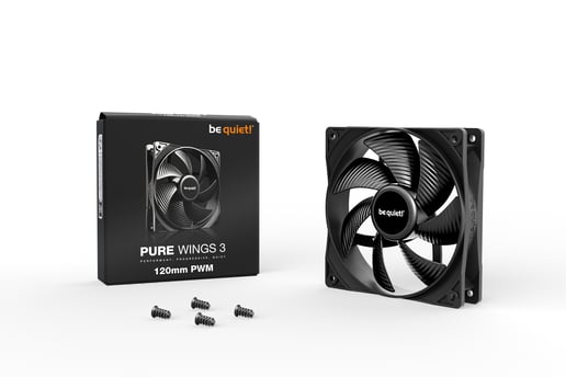 Be Quiet Pure Wings 3 PWM 120mm Chassis Fan in Black
