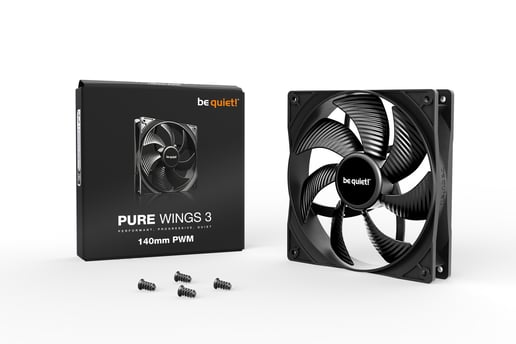 Be Quiet Pure Wings 3 PWM 140mm Chassis Fan in Black