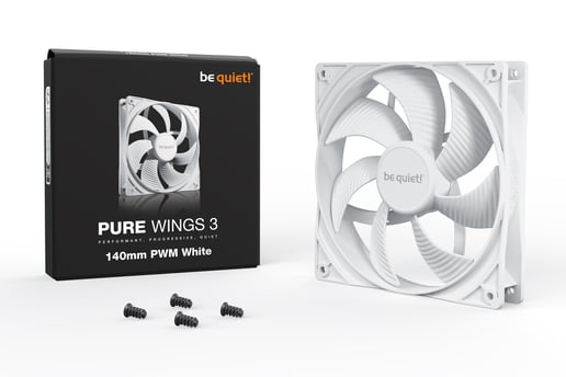 Be Quiet Pure Wings 3 PWM 140mm Chassis Fan in White
