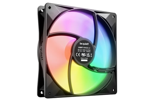 be quiet! Light Wings LX 140mm PWM ARGB Chassis Fan in Black