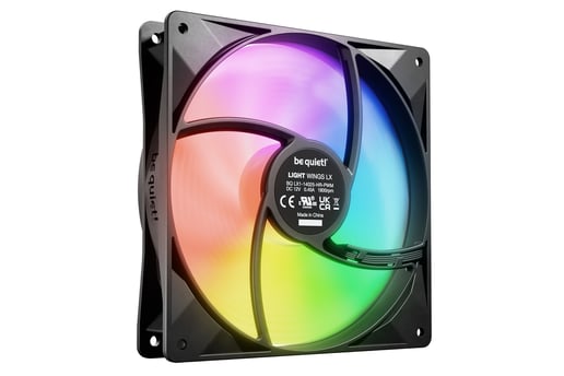 be quiet! Light Wings LX 140mm PWM ARGB High-Speed Chassis Fan in Black