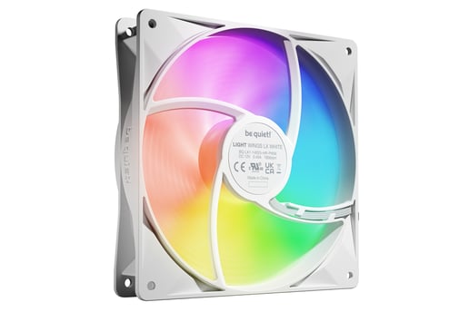 be quiet! Light Wings LX 140mm PWM ARGB High-Speed Triple Fan Pack in White