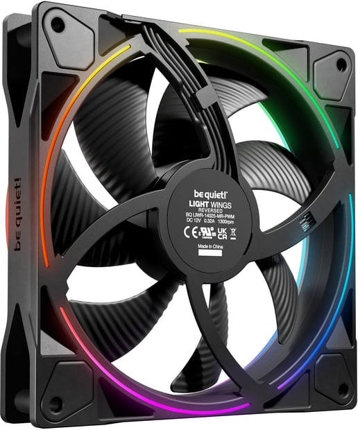 be quiet! Light Wings 140mm PWM Chassis Fan in Black with Reverse Blades