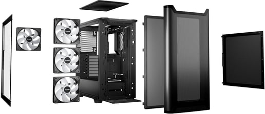 Be Quiet! Pure Base 501 LX Mid Tower Gaming Case - Black 