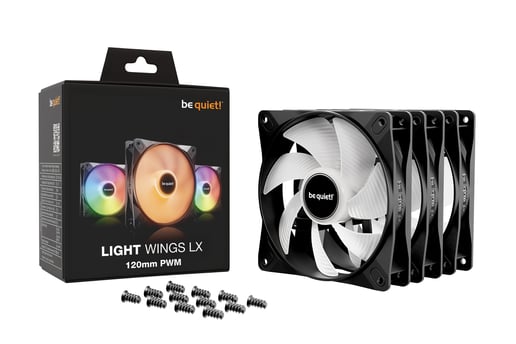 be quiet! Light Wings LX 120mm PWM ARGB Triple Fan Pack in Black