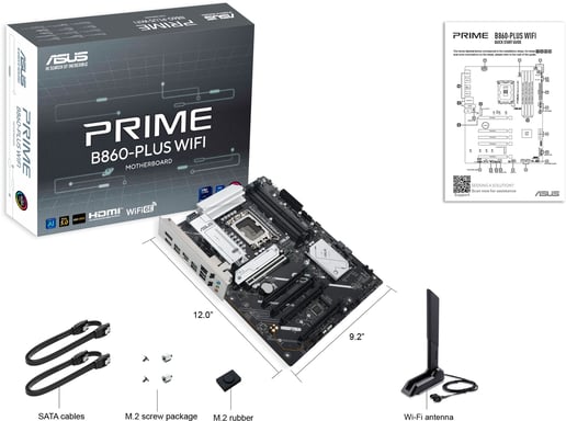 ASUS Prime B860-Plus WiFi ATX Motherboard for Intel LGA1851 CPUs