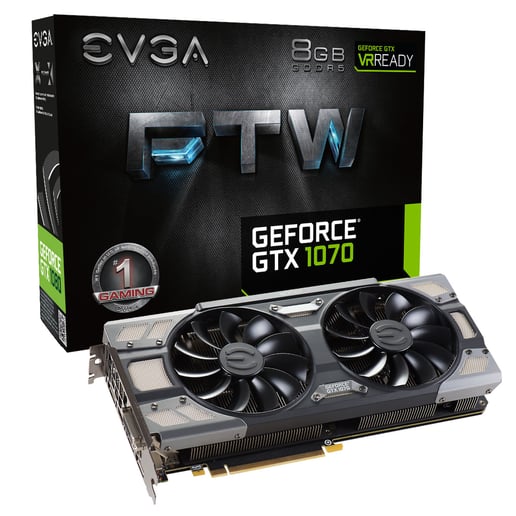 EVGA GeForce GTX 1070 FTW GAMING ACX 3.0 OC 8GB Graphics Card