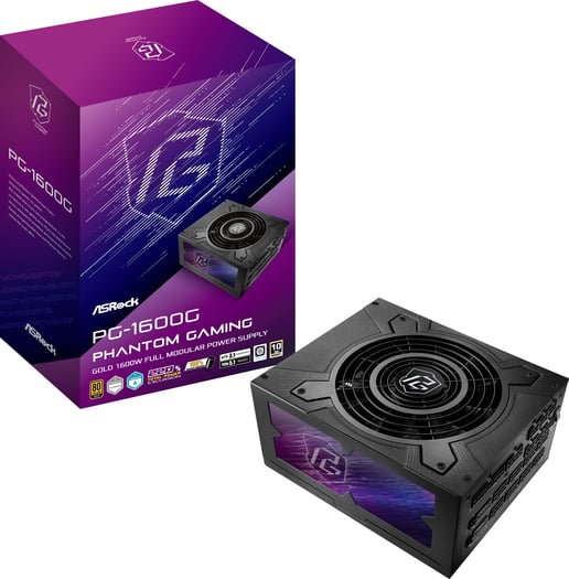 1600W ASRock Phantom Gaming 1600G Modular 80 Plus Gold PSU