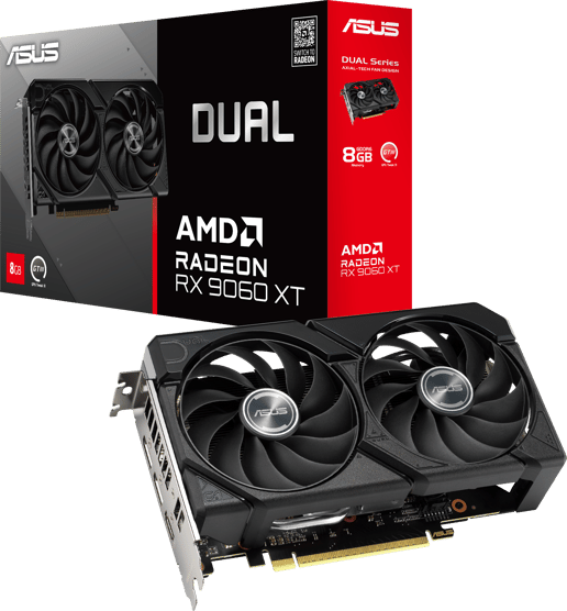 ASUS Radeon RX 9060 XT Dual 8GB GDDR6 Graphics Card