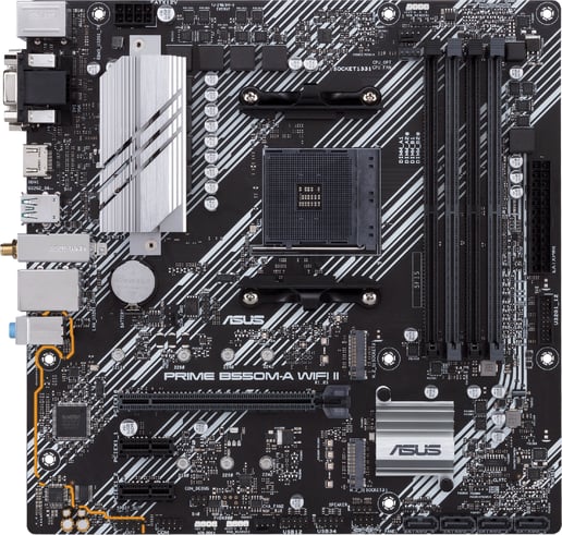 ASUS Prime B550M-A WIFI II mATX Motherboard for AMD Socket AM4 CPUs