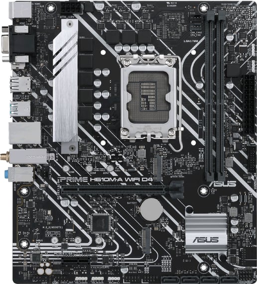 ASUS Prime H610M-A WIFI D4 mATX Motherboard for Intel Socket 1700 CPUs