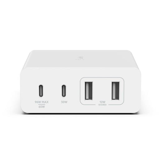 Belkin BoostCharge Pro 108W 4-Port USB Desktop Charger - White