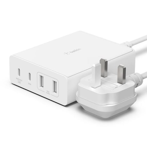Belkin BoostCharge Pro 108W 4-Port USB Desktop Charger - White