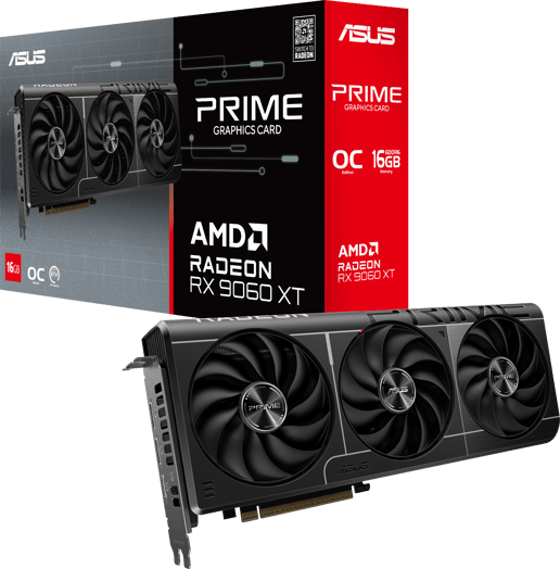 ASUS Radeon RX 9060 XT Prime OC 16GB GDDR6 Graphics Card