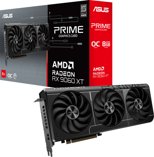 ASUS Radeon RX 9060 XT Prime OC 8GB GDDR6 Graphics Card