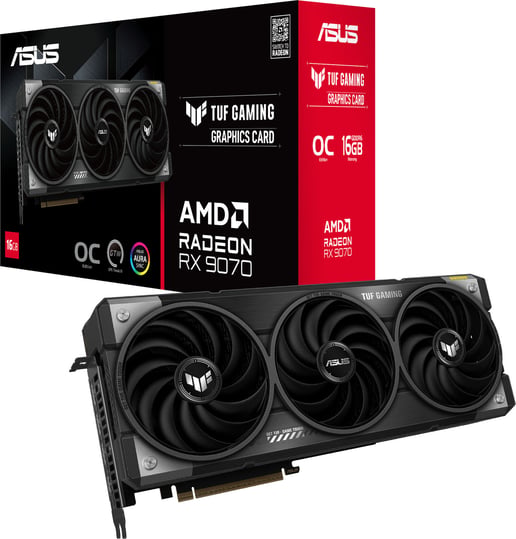 ASUS Radeon RX 9070 TUF OC 16GB GDDR6 Graphics Card