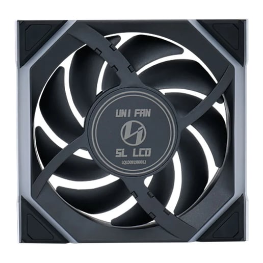 Lian Li UNI FAN SL Wireless Reverse Blade 120mm ARGB LCD Triple Pack Fans in Black