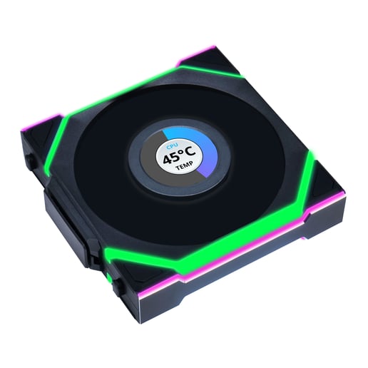 Lian Li UNI FAN SL Wireless LCD 120mm ARGB PWM Chassis Fan in Black