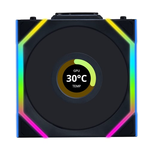 Lian Li UNI FAN SL Wireless LCD 120mm ARGB PWM Chassis Fan in Black