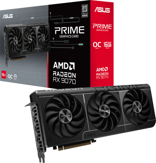 ASUS Radeon RX 9070 Prime OC 16GB GDDR6 Graphics Card