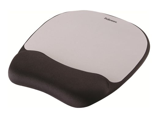 Fellowes Memory Foam Mouse Pad/Wrist Rest (Silver Streak)