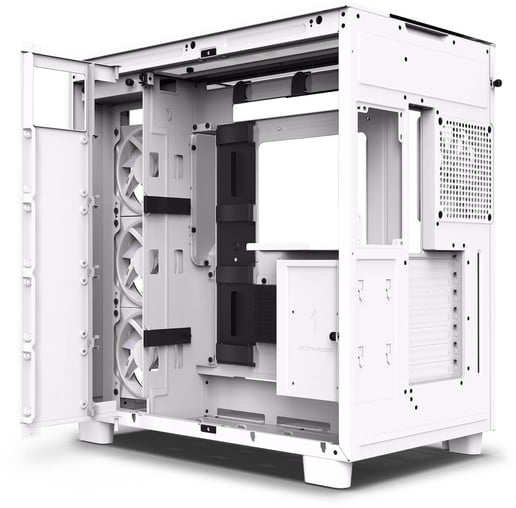 NZXT H9 Elite Mid Tower Gaming Case - White 