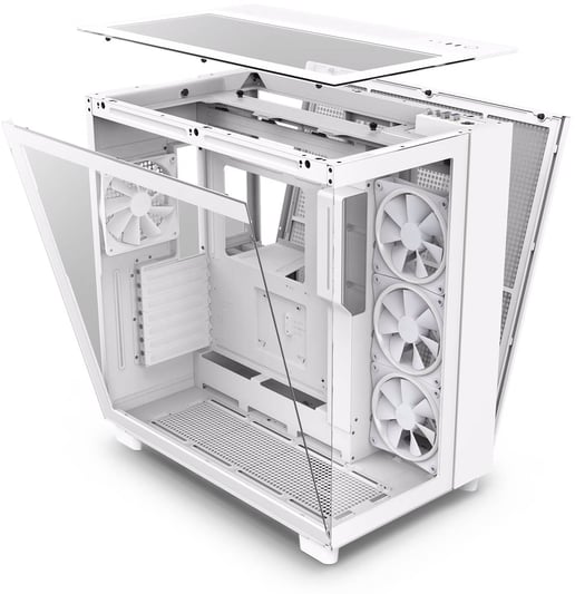 NZXT H9 Elite Mid Tower Gaming Case - White 