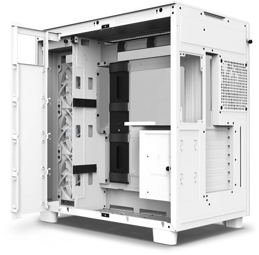 NZXT H9 Flow Mid Tower Gaming Case - White 