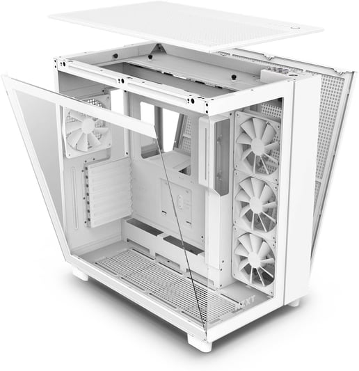 NZXT H9 Flow Mid Tower Gaming Case - White 