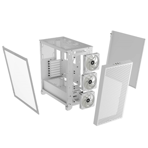 Corsair 3000D RGB AIRFLOW Mid Tower Gaming Case - White 