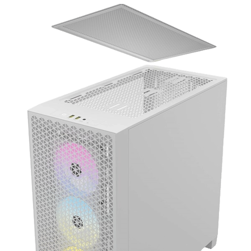 Corsair 3000D RGB AIRFLOW Mid Tower Gaming Case - White 