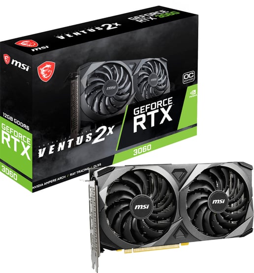 MSI GeForce RTX 3060 Ventus 2X OC 12GB GDDR6 Graphics Card
