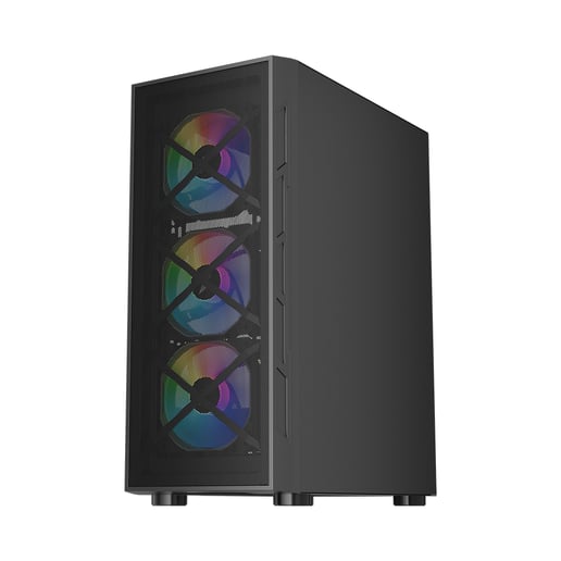 1st Player FireBase XP Mid Tower Gaming Case - Black 