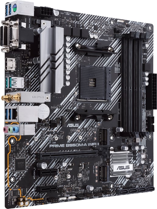 ASUS Prime B550M-A WIFI II mATX Motherboard for AMD Socket AM4 CPUs