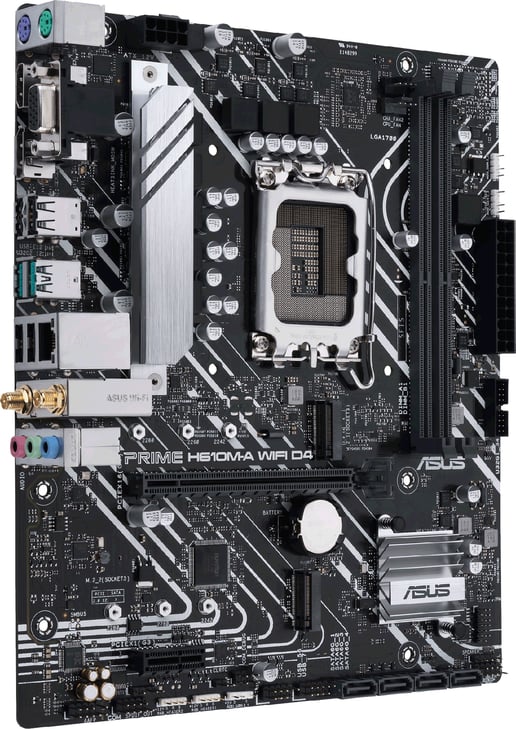 ASUS Prime H610M-A WIFI D4 mATX Motherboard for Intel Socket 1700 CPUs