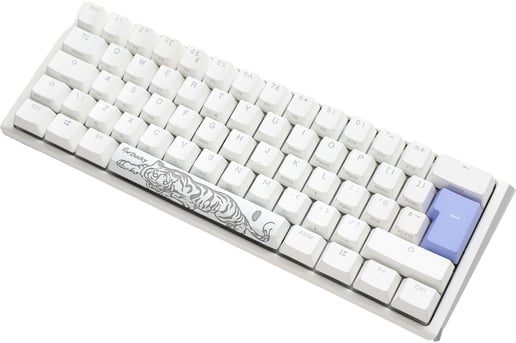 Ducky One 3 Classic Mini Mechanical USB Keyboard in Pure White, 60%, RGB, UK Layout, Cherry MX Silver Switches