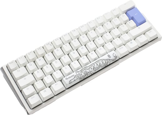 Ducky One 3 Classic Mini Mechanical USB Keyboard in Pure White, 60%, RGB, UK Layout, Cherry MX Silver Switches