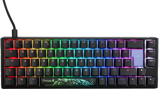 Ducky One 3 Classic SF Mechanical USB Keyboard in Galaxy Black, 65%, RGB, UK Layout, Cherry MX Black Switches