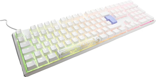 Ducky One 3 Classic Full Size Mechanical Cherry MX Brown RGB USB Keyboard - Pure White