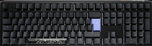 Ducky One 3 Classic Mechanical USB Keyboard in Galaxy Black, Full-size, RGB, UK Layout, Cherry MX Silent Red Switches
