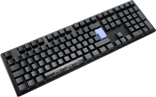 Ducky One 3 Classic Mechanical USB Keyboard in Galaxy Black, Full-size, RGB, UK Layout, Cherry MX Silent Red Switches