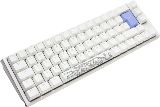 Ducky One 3 Classic SF Mechanical USB Keyboard in Pure White, 65%, RGB, UK Layout, Cherry MX Black Switches