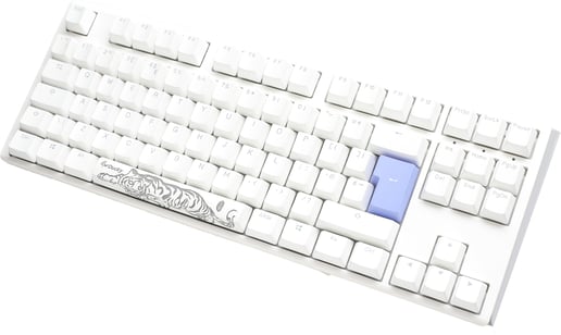 Ducky One 3 Classic TKL Mechanical USB Keyboard in Pure White, Tenkeyless, RGB, UK Layout, Cherry MX Black Switches