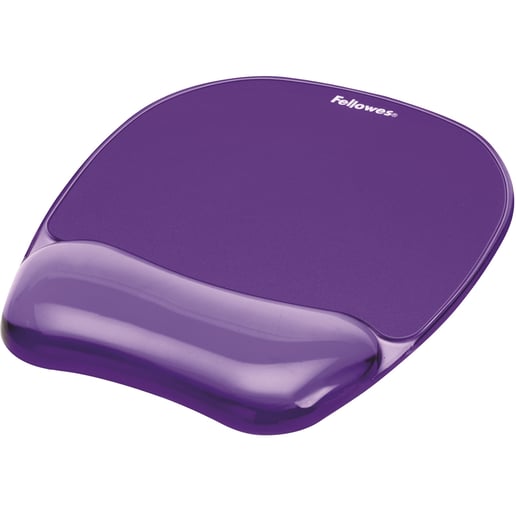 Fellowes Crystal Mouse Pad & Wrist Rest - Purple