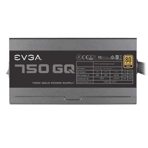 EVGA 750 GQ 750W Semi-Modular Power Supply 80 Plus Gold