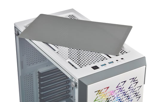 Corsair iCUE 220T RGB Airflow Mid Tower Gaming Case - White 