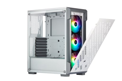 Corsair iCUE 220T RGB Airflow Mid Tower Gaming Case - White 